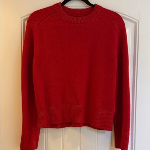 Abercrombie & Fitch Sweaters - Abercrombie & Fitch Vibrant Red Crew Neck Sweater Thick Knit..OVERSIZED